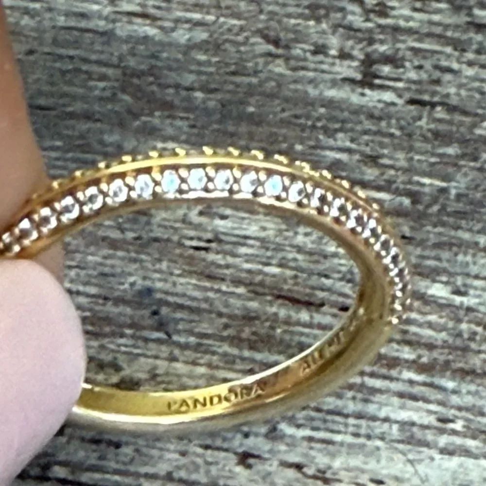 Pandora Me Gold Pave Cubic Z Diamond Stacksble  Ring - Picture 2 of 5